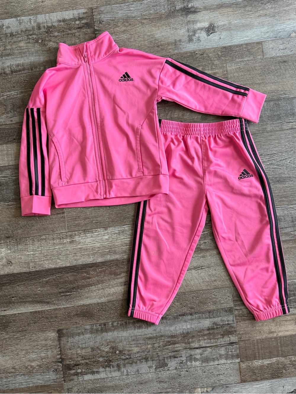 Adidas Toddler Girls Pink Track Suit